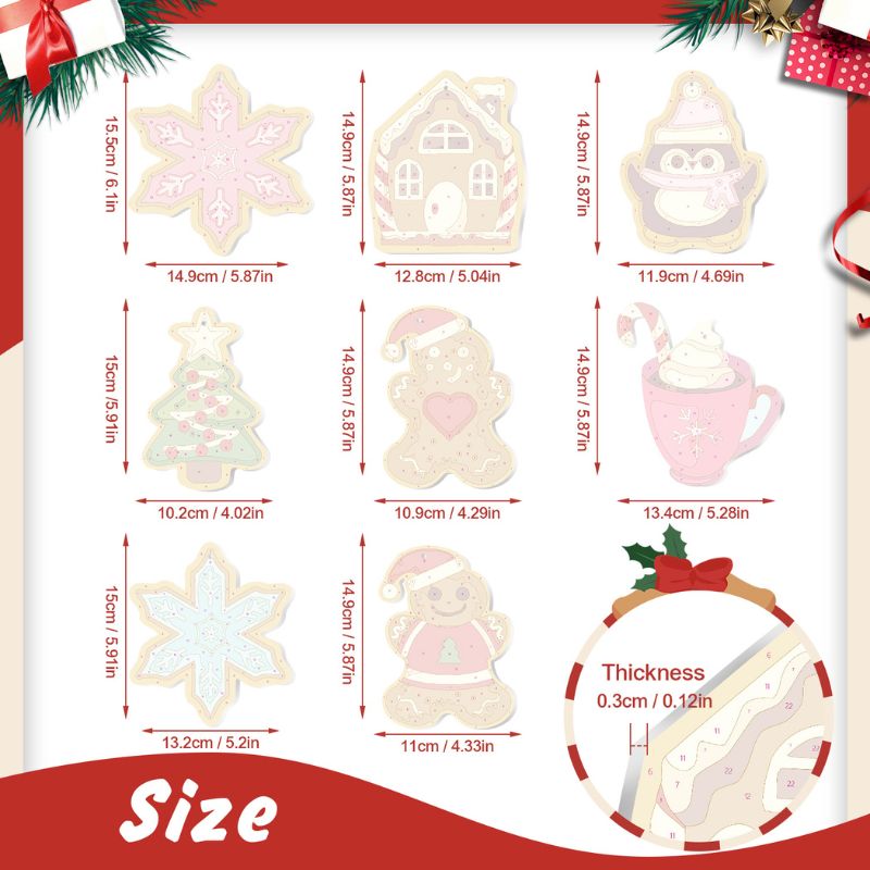 Cozy Christmas Characters Ornaments Paint by Numbers