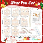 Christmas Owl Friends Ornaments Paint by Numbers