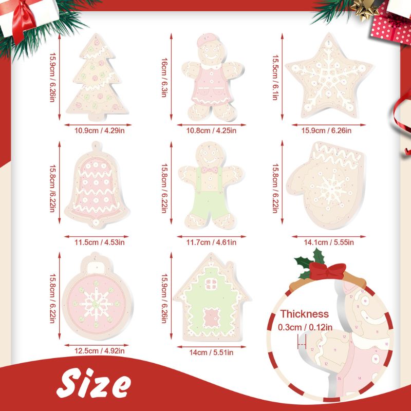 Gingerbread Christmas Ornaments Paint by Numbers