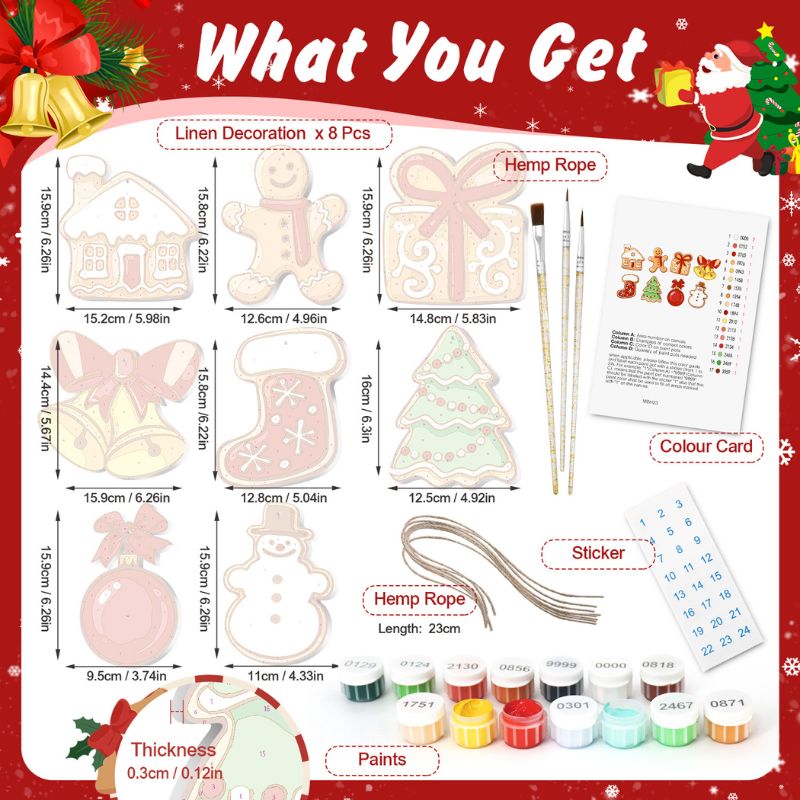 Traditional Christmas Ornaments Paint by Numbers