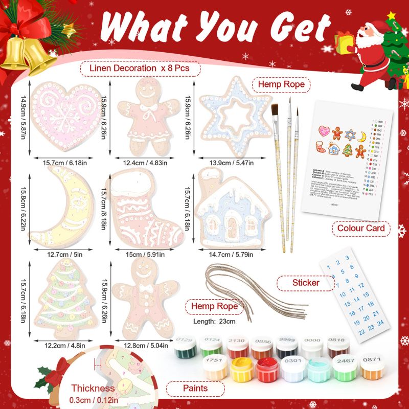 Starry Christmas Treats Ornaments Paint by Numbers