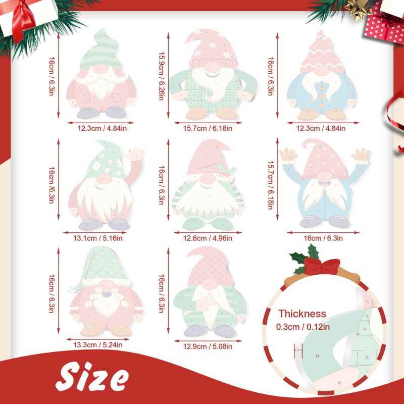 Festive Christmas Gnomes Ornaments Paint by Numbers