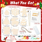Golden Christmas Charm Ornaments Paint by Numbers