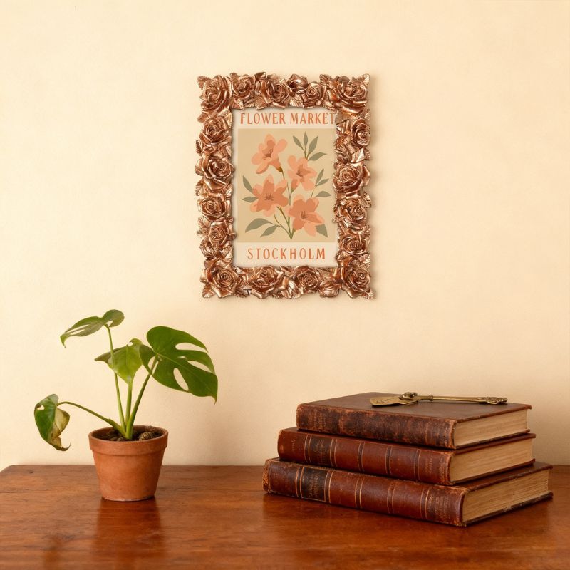 Rose Gold Floral Mini Framed Paint by Numbers
