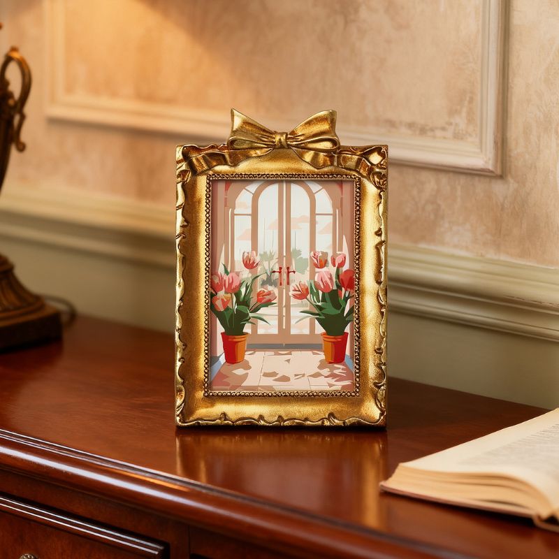 Sunlit Tulip Window Mini Framed Paint by Numbers