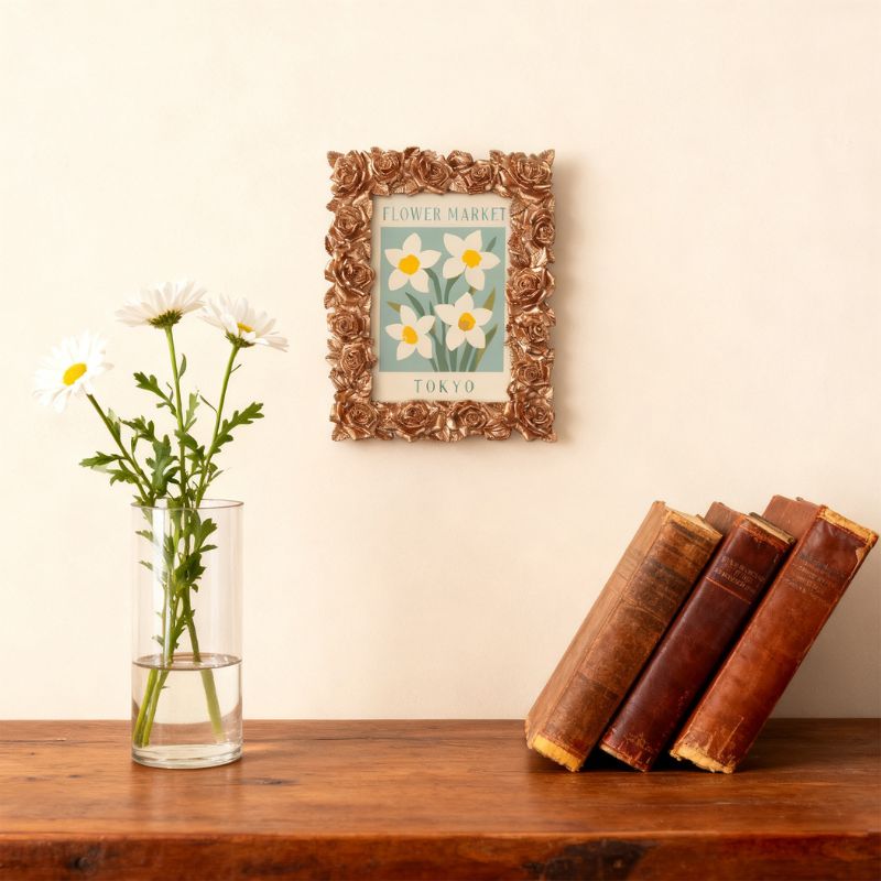 White Daffodil Mini Framed Paint by Numbers
