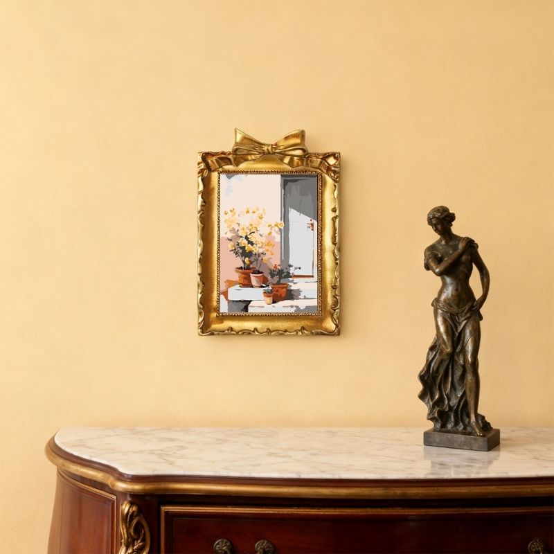Sunlit Garden Steps Mini Framed Paint by Numbers