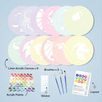 Astrology Symbols 12-Pieces Paint by Numbers Placemat