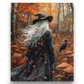Autumn Forest Witch Paint by Numbers