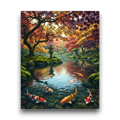 Autumn Koi Pond Paint by Numbers
