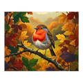 Autumn Robin Paint by Numbers