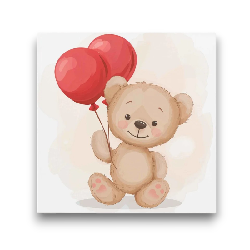 Balloon Teddy Bear Kids Paint by Numbers