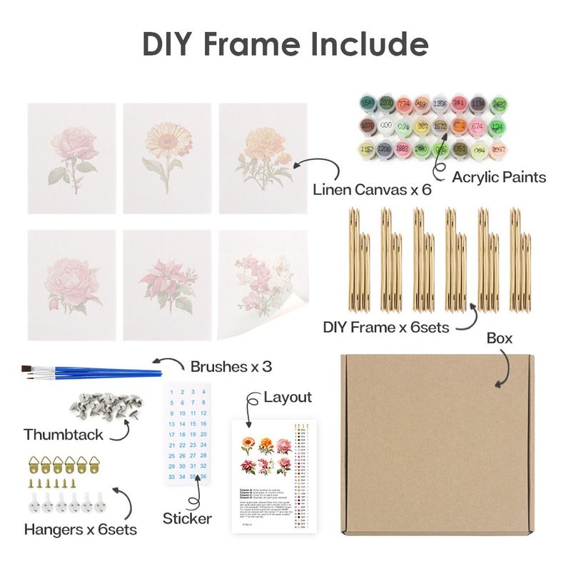 Beautiful Blooms Mini Paint by Numbers