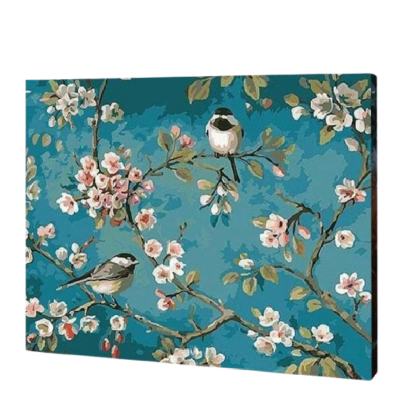 Birds on Branches Paint by Numbers