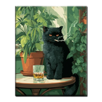 Black Cat with Attitude Paint by Numbers