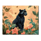 Black Panther in Bloom Paint by Numbers