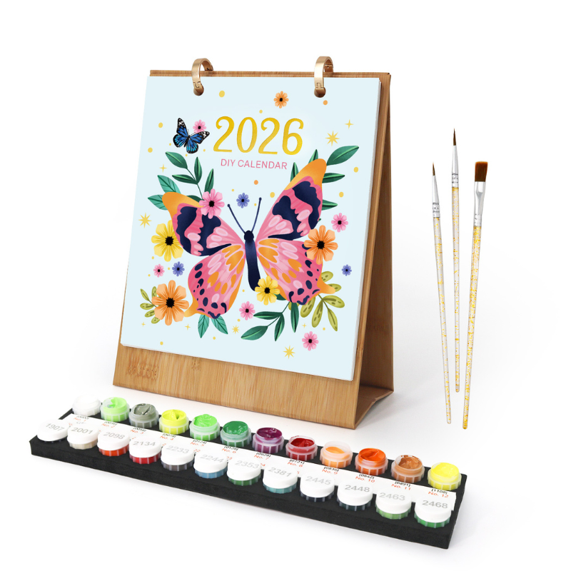 Blooming Butterfly Paint by Numbers Calendar