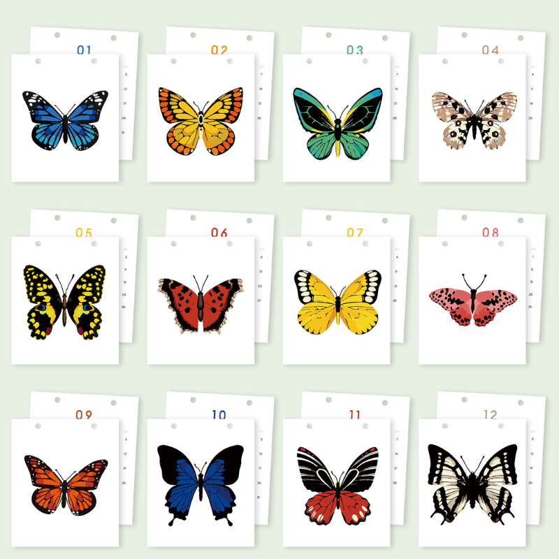 Blooming Butterfly Paint by Numbers Calendar