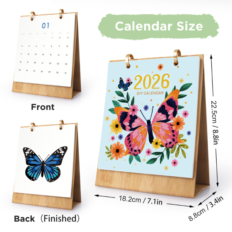 Blooming Butterfly Paint by Numbers Calendar