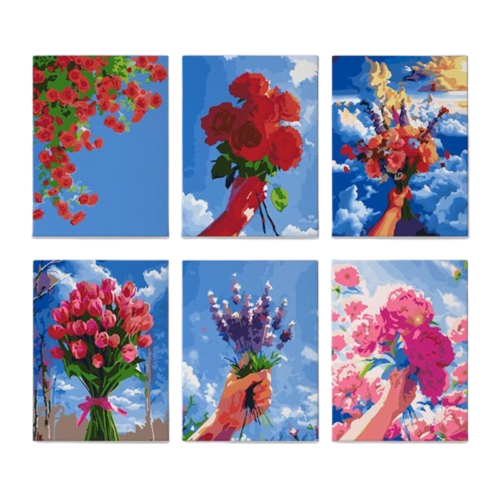 Blooming Skies - 6 Mini Paintings