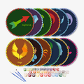 Bold Zodiac Designs 12-Pieces Paint by Numbers Placemat