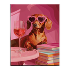 Book Lover Dachshund Paint by Numbers