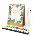 Botanical Leaves Paint by Numbers Desk Calendar
