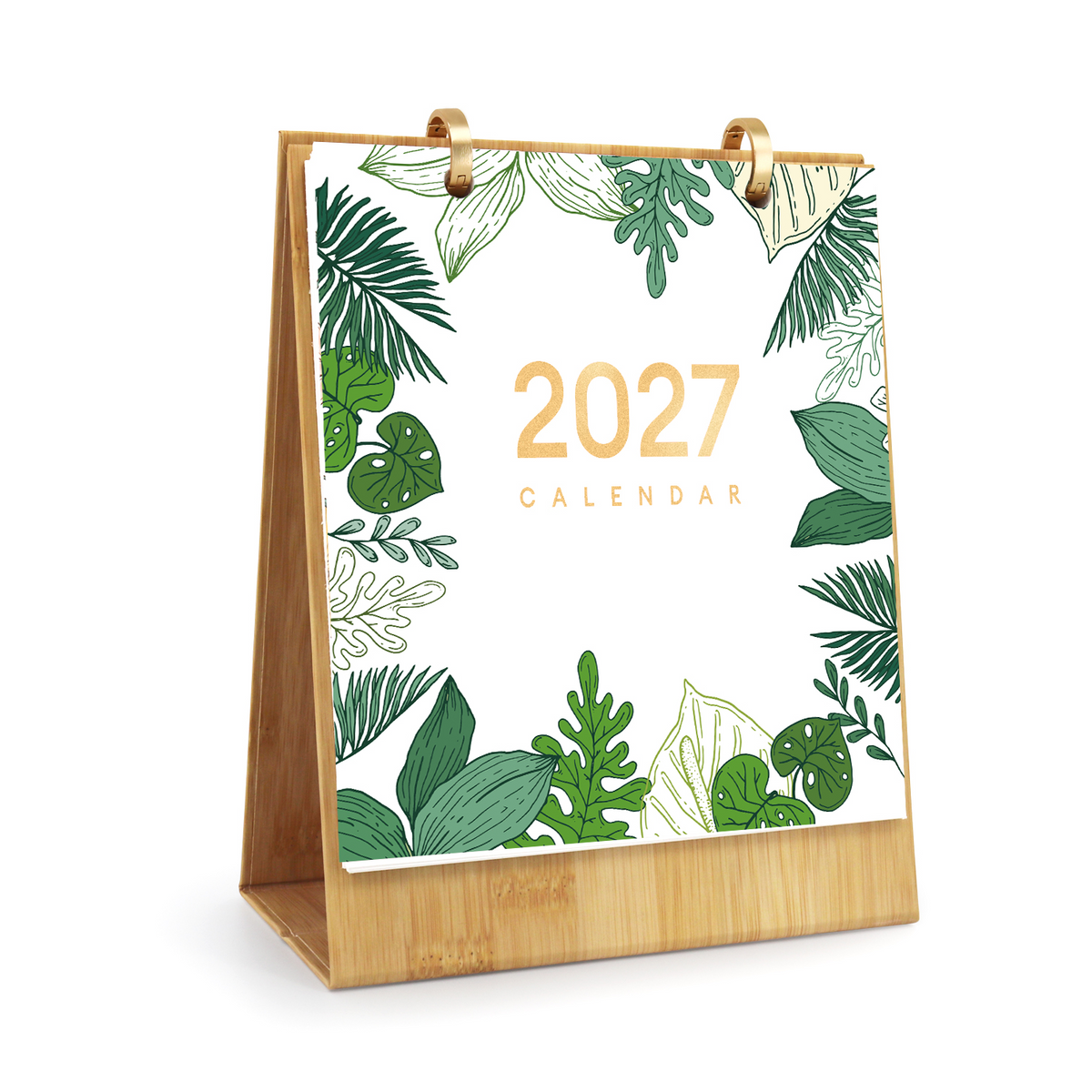 Botanical Leaves Paint by Numbers Desk Calendar