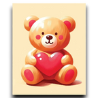 Sweetheart Teddy Bear Kids Paint by Numbers kit