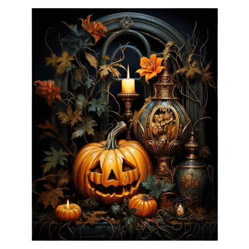 Candlelit Halloween Spirit Paint by Numbers