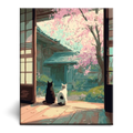 Cats in a Japanese Home Paint by Numbers
