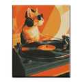 Cat with Headphones Paint by Numbers