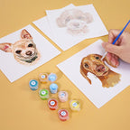 Charming Dog Faces Mini Paint by Numbers