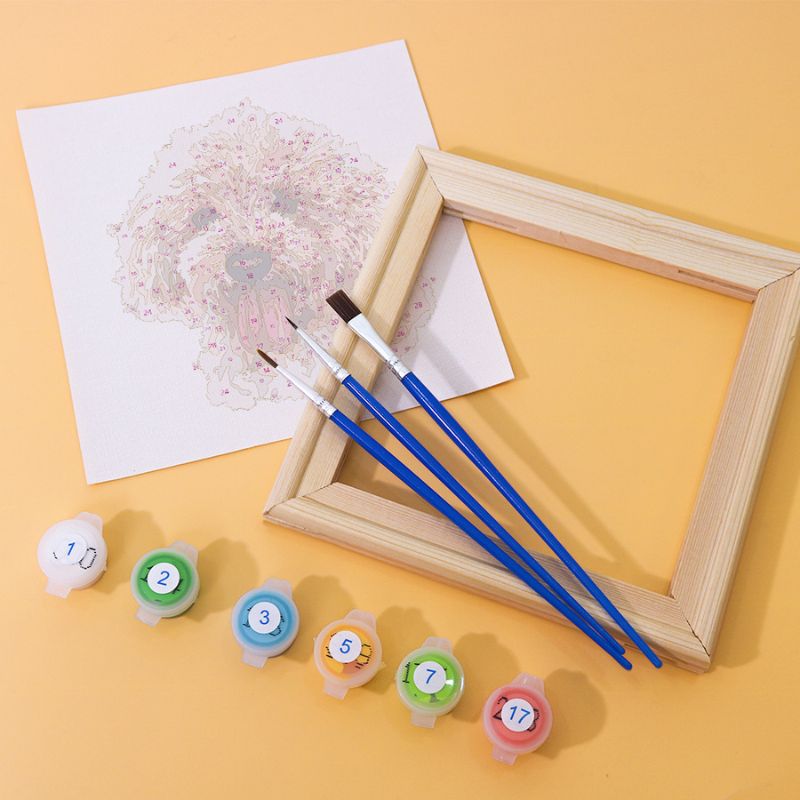 Charming Dog Faces Mini Paint by Numbers
