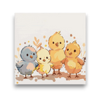 Cheerful Chick Family Kids Paint by Numbers
