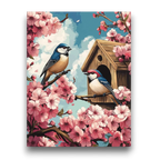 Cherry Blossom Birds Paint by Numbers