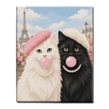 Chic Cats in Paris Paint by Numbers