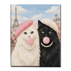 Chic Cats in Paris Paint by Numbers