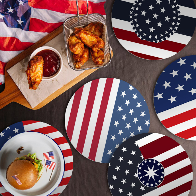 Red, White & Blue 6-Piece Paint by Numbers Placemat