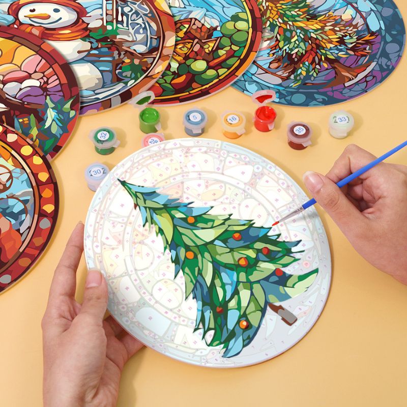 Christmas Cheer 6-Piece Paint by Numbers Placemat