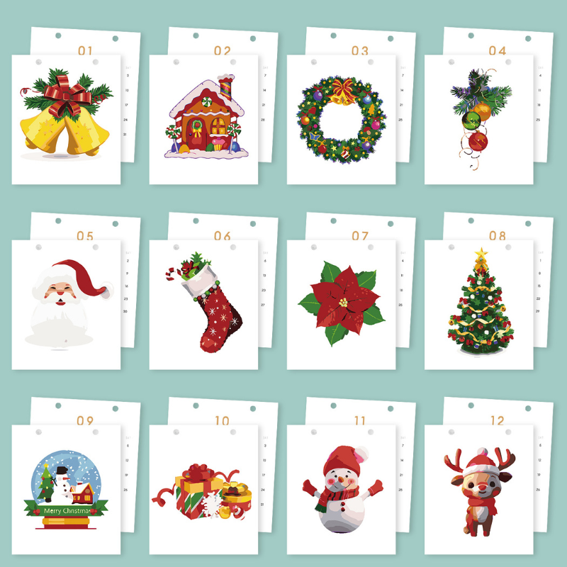 Christmas Reindeer Paint by Numbers Calendar