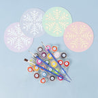 Christmas Snowflake Paint by Numbers Coasters