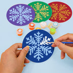 Christmas Snowflake Paint by Numbers Coasters