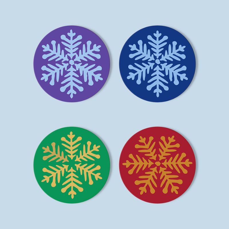 Christmas Snowflake Paint by Numbers Coasters
