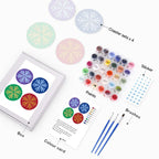 Christmas Snowflake Paint by Numbers Coasters