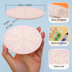 Christmas Snowflake Paint by Numbers Coasters