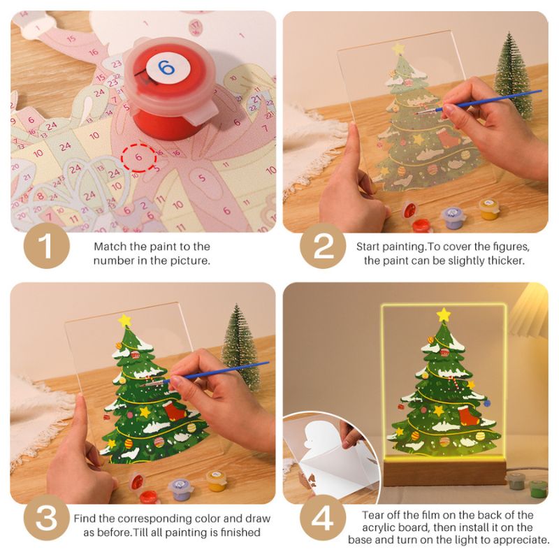 Christmas Tree LED Paint by Numbers