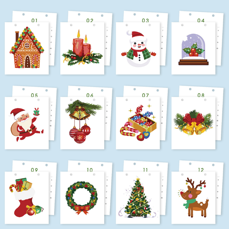 Christmas Tree Paint by Numbers Calendar