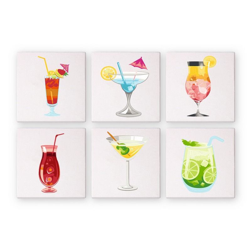 Citrus Cocktails Mini Paint by Numbers