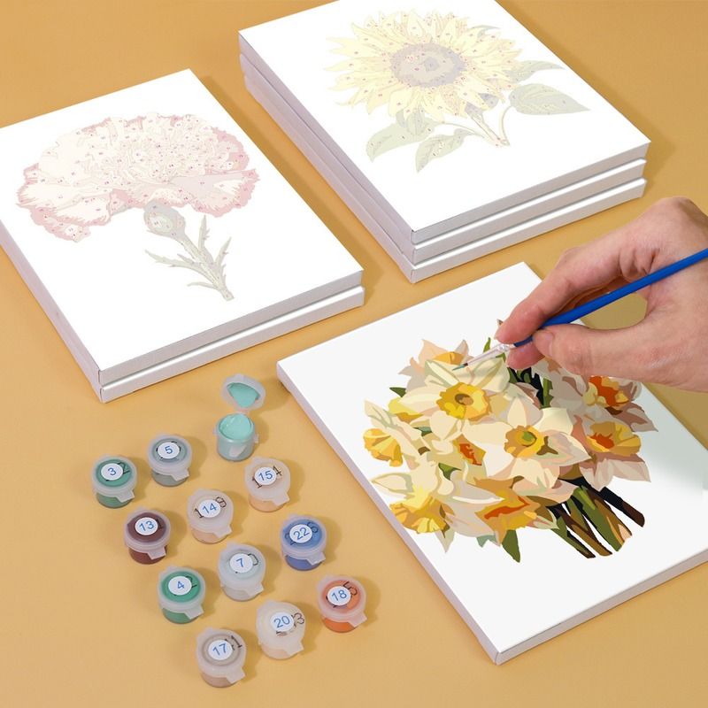 Classic Garden Flowers Mini Paint by Numbers